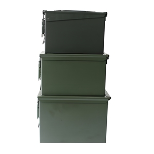 Caja <span class=keywords><strong>de</strong></span> Munición Personalizada <span class=keywords><strong>de</strong></span> 50 Cal, <span class=keywords><strong>de</strong></span> Acero, Multifuncional, para Almacenamiento <span class=keywords><strong>de</strong></span> Municiones y Herramientas - Product Image 1