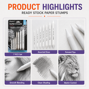 Giorgione 7 Pièces Tortillons en Papier Professionnels pour le Dessin, le Fusain et le Pastel – Fournitures Artistiques - Product Image 2