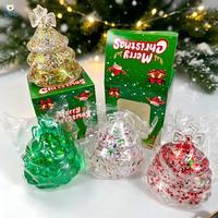 Nouveauté Noël 2026 : Jouet anti-stress souple et compressible à paillettes liquides, thèmes Père Noël, Bonhomme de neige, Arbre de Noël, Boule de Noël, Boîte surprise, Cadeau de Noël pour enfants, ODM