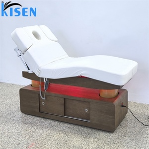 Kisen Electric 4 Motor Lift Beauty Bed With <b>Remote</b> <b>Control</b> LED Light Adjustable Armrests Heated Option <b>Control</b> <b>Storage</b> - Product Image 2