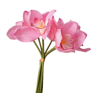Nuevo Diseño de Orquídea Cymbidium de Látex, <span class=keywords><strong>6</strong></span> Ramas, Ramo de Flores Artificiales de Tacto Real para Decoración de Bodas, Eventos y Fiestas - Product Image 5