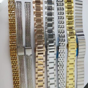 Bracelets de montre en gros, robustes, solides, respirants, en acier inoxydable, personnalisés, de luxe, pour hommes et femmes, bracelets de montre en gros - Product Image 4