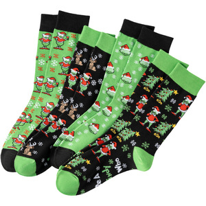 Calcetines Divertidos de Algodón con Dibujos Animados de Monstruos Verdes, Calcetines Unisex para <span class=keywords><strong>Hombre</strong></span> y Mujer, Calcetines de Moda para Estudiantes, Calcetines Navideños - Product Image 4