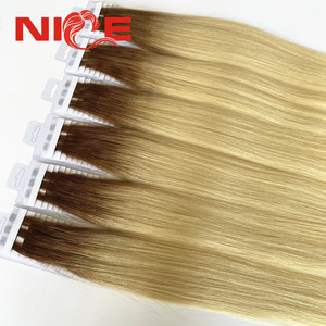 Prix de gros V Light Double Drawn Cheveux russes Raw Remy UV Light Extensions de cheveux humains - Product Image 2