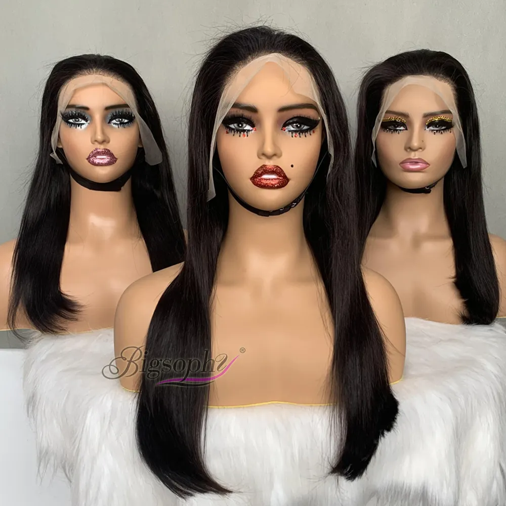 30 40 50 Inch Natural Swiss HD Transparent Lace Frontal Wig Brazilian 100% Human Hair Vendors Body Wave Lace Front Wigs