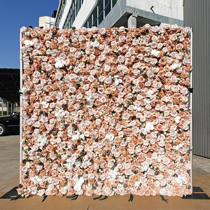 Customized 3D Silk Flower Wall Mixed <b>PEONY</b> Photo Booth Backdrop 8ft X 8ft Autumn Fall Party Event Decoration - Product Image 6