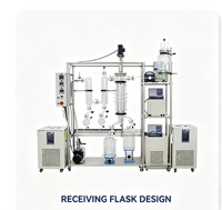 Système et kit de distillation à trajet court automatique fournis par l'usine, ensemble complet d'équipement de distillation moléculaire pour laboratoire et pilote