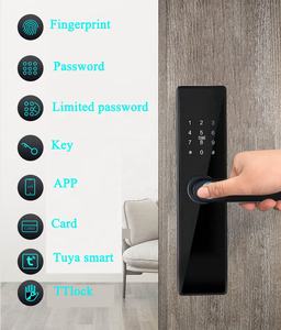 Cerradura Inteligente Digital <span class=keywords><strong>Wifi</strong></span> HR04 Smart Life con App Tuya, Escáner Biométrico <span class=keywords><strong>de</strong></span> Huellas Dactilares y Contraseña - Product Image 4