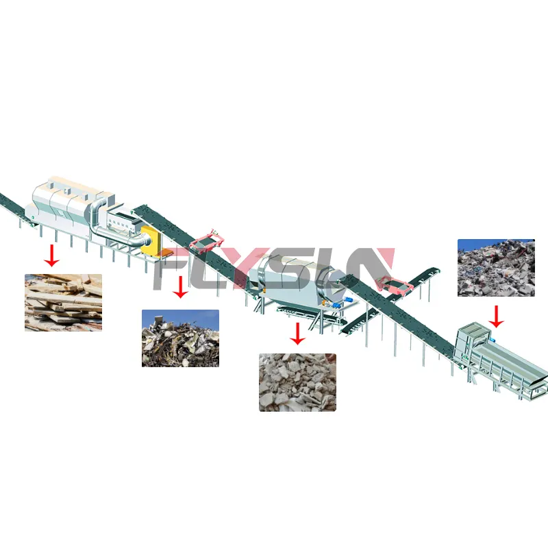 High Performance Municipal Solid Waste Treatment Sorting Machines Manual Management Plant