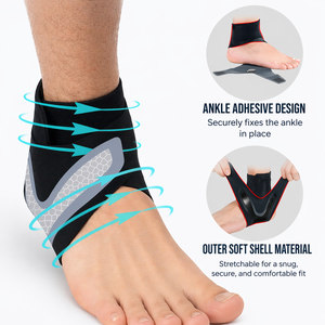 Attelle de cheville légère et réglable à compression élastique pour la protection sportive - Product Image 1