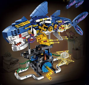 T2099-2105 Mechanical Shark Insect Animal Model Series <b>Plastic</b> Building <b>Block</b> Construction Toy for 0-3 Months Children - Product Image 2