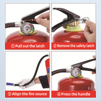 1kg ABC Extincteur à poudre sèche Extincteur domestique monté sur voiture