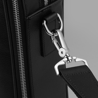 Porte-documents de travail de luxe personnalisé avec logo artisanal Mount Yanzhi, multifonctionnel, élégant, en cuir véritable, fermeture éclair, sac pour ordinateur portable souple