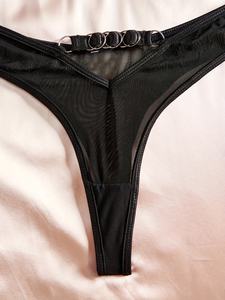 Französische Spitze 2-teiliges Transparentes Dessous-Set Blumenstickerei Ultra-dünne Nachtwäsche für Frauen Elegante Boudoir-Intimwäsche Nieten Sexy BH - Product Image 4