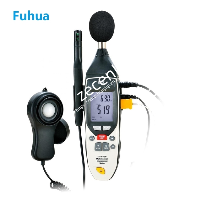 Cem Dt-859b 5 in 1 Multifunction Environment Meter Sound Level Meter Light Meter Humidity Temperature Meter and Anemometer