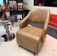 Fauteuil pivotant moderne haut de gamme avec repose-pieds pour changer de chaussures, canapé de loisirs, roulettes omnidirectionnelles, extra-large, pour petite chambre ou hôtel