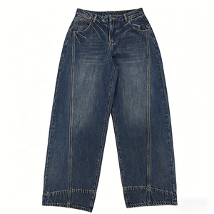 Pantalones Vaqueros Anchos <span class=keywords><strong>de</strong></span> <span class=keywords><strong>Mujer</strong></span> con Diseño Curvo <span class=keywords><strong>de</strong></span> Pierna, Estilo Cimitarra, <span class=keywords><strong>de</strong></span> Algodón Pesado, Moda Urbana, Jeans <span class=keywords><strong>de</strong></span> <span class=keywords><strong>Mujer</strong></span> - Product Image 5