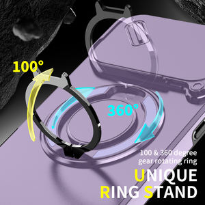 आईफोन 360 ° गियर के लिए रिंग फोन केस अद्वितीय रिंग स्टैंड डिजाइन कस्टम लोगो थोक ऑर्डर 17 16 15 15 - Product Image 3