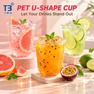 แก้ว PET 12 ออนซ์ 98 มม. รุ่น U CUP CS98-12 แก้วพลาสติก PET ใส สำหรับเครื่องดื่มเย็น น้ำผลไม้ ของหวานเย็น ร้านค้า รับผลิตแบบ OEM ODM - Product Image 5