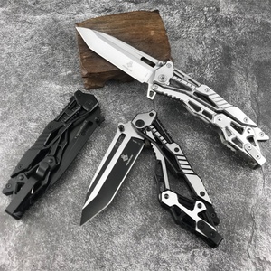 Cuchillo Plegable Mecánico EDC de Alta Calidad para Exteriores, DIY OEM, Hoja de Acero Inoxidable 5CR13MOV, Mango de Acero Inoxidable para Camping y Bolsillo - Product Image 3