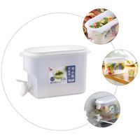 Refrigerated Plastic Beverage Dispenser with Tap for Kitchen Use Injection-Molded Modern Design Dustproof