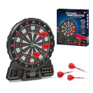 New items wholesale price electronic throwing dartboard with sound reminding LCD scoreboard for 2-8 player indoor dart play game