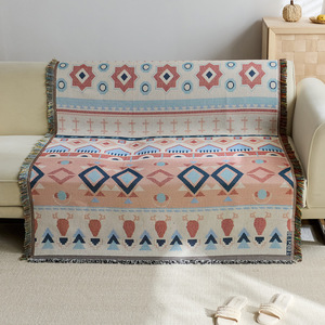 American Style <b>Sofa</b> Cover Geometric Print Cotton Polyester Washable Full Cover <b>Slipcover</b> for Living Room Decor - Product Image 4
