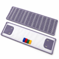 Recharge de balai serpillère plat super absorbant personnalisé, tête de balai en microfibre robuste pour le nettoyage commercial et hospitalier