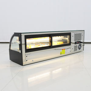 Réfrigérateur <span class=keywords><strong>de</strong></span> comptoir durable, vitrine en verre incurvé, table <span class=keywords><strong>de</strong></span> présentation, refroidisseur à sushis pour <span class=keywords><strong>bar</strong></span> à sushis, hôtel, banquet - Product Image 4
