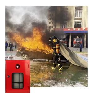 שמיכת כיבוי אש לרכב מצופה סיליקון גדולה במיוחד בנשיאה קלה עבור רכבים עם תיק גב - Product Image 1