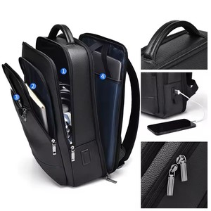 Hot Selling Pu Leather <b>Backpack</b> Large Capacity Waterproof <b>Backpack</b> Business Travel School Bag <b>Laptop</b> <b>Backpack</b> With USB - Product Image 2