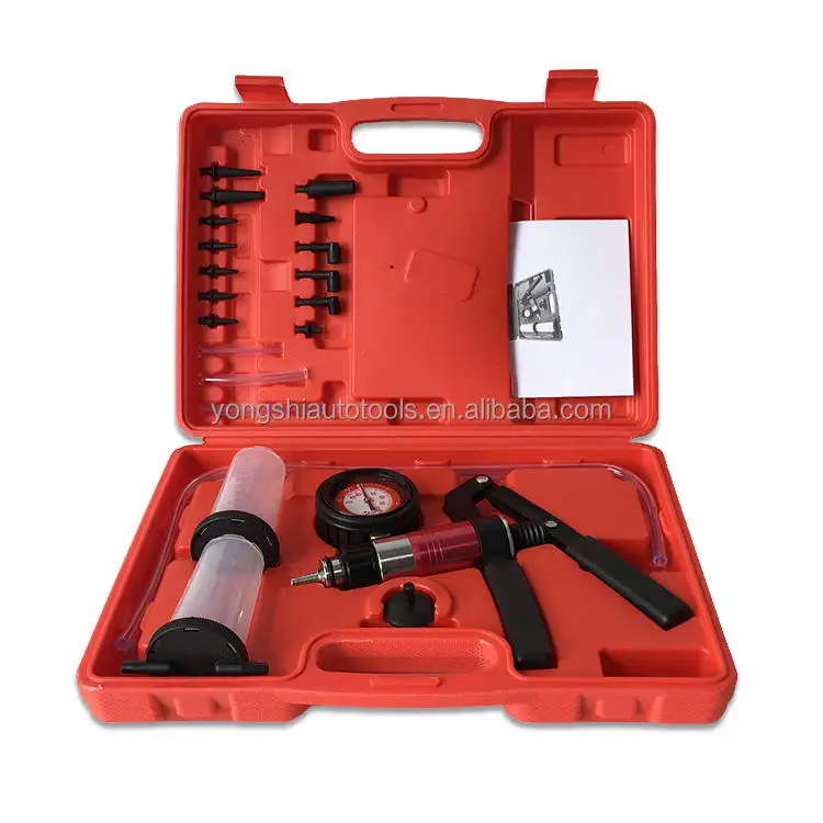 Hoge Kwaliteit Goedkope Prijzen Auto Vloeistof Reservoir Olie Tester Tools Kit Handmatige Vacuümpomp Druktester Kit