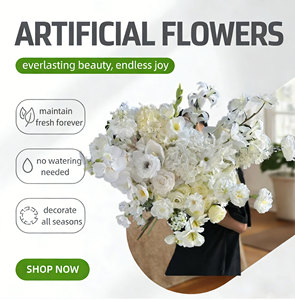 Rose Artificiali Decorative Real Touch, Fiori Singoli in Seta Bianca, Rose in Lattice Real Touch per Decorazioni Matrimoniali - Product Image 1