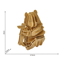 Puzzle Panda 3D Ramah Lingkungan dari Kertas, Kerajinan DIY Model Hewan, Mainan Edukatif Dekoratif untuk Anak-anak & Dewasa, Rumah & Kantor