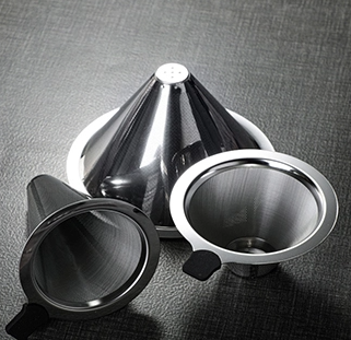 Cafetière en verre + filtre à double couche