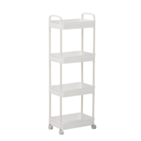 Étagère de rangement en plastique pour légumes, chariot de rangement à roulettes pour chambre, salle de bain, cuisine, et collations