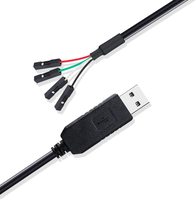 Câble USB A vers Dupont 4 broches pas de 0,1 pouce TTL 3,3V 5V UART personnalisable avec puce FTDI FT232RL pour routeur, téléchargement GPS et débogage