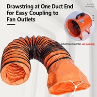 Tuyau d'extraction flexible en PVC extensible pour ventilation de tunnel, équipement industriel, raccordement de ventilateur