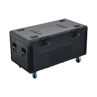 Valise de transport à roulettes pratique pour câbles, coffre de rangement pour câbles d'équipement audio et d'éclairage de scène DJ avec roues