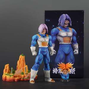 Set Coleccionable de Trunks Super Saiyan de DBZ con Base de Escena de Roca y Múltiples Estilos de Cabello para Entusiastas del <span class=keywords><strong>Anime</strong></span> y Decoración - Product Image 1