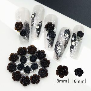 50 Piezas/Bolsa de <span class=keywords><strong>Flores</strong></span> de Resina Negra <span class=keywords><strong>y</strong></span> Blanca de 6/8 mm con Cuentas Doradas <span class=keywords><strong>y</strong></span> Plateadas, Dijes para Uñas, Decoración de Uñas 3D con <span class=keywords><strong>Mariposas</strong></span> - Product Image 6