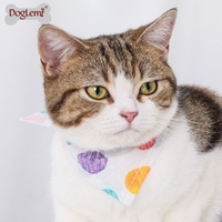 Bandana pour chien avec logo personnalisé écharpe triangle en coton doux imprimé à pois rafraîchissants pour l'été-pratique pour l'hiver accessoire de vêtements pour animaux de compagnie