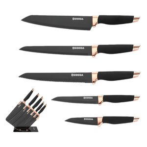 <span class=keywords><strong>Set</strong></span> di <span class=keywords><strong>Coltelli</strong></span> in Acciaio Inossidabile Antiaderente per Uso Domestico, <span class=keywords><strong>Set</strong></span> di <span class=keywords><strong>Coltelli</strong></span> da Chef con Supporto in Acrilico - Product Image 1