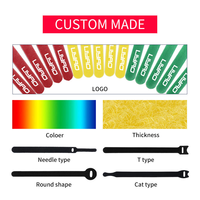 Attaches de câble auto-adhésives réglables Sangles de fixation de cordon réutilisables écologiques résistantes à la chaleur 2.5mm Boucle de crochet en nylon détachable