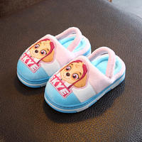 Chaussons d'Hiver Unisexe pour Enfants, Style Maison en Coton avec Imprimé Animal, Semelle Intérieure PVC/EVA Plate et Antidérapante pour Utilisation en Extérieur