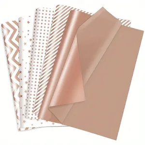 Roségold-Seidenpapier 20 × 28 Zoll, metallisches Geschenk-Seidenpapier für Geschenktaschen, Geschenk-Seidenpapierfolien für Geburtstagsfeiern