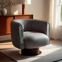 Fauteuil inclinable moderne en teck doré - Écologique pour salon, chambre, salle à manger, bureau à domicile, hôtel et café