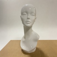 Mannequin de présentation unisexe en plastique pour foulards, lunettes de soleil, boucles d'oreilles, perruques, chapeaux et foulards, avec caractéristiques faciales abstraites, pour adultes