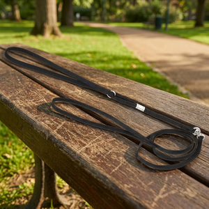 Classic Adjustable Solid Quality Stocked Nylon Flat Knitting <b>Dog</b> Show <b>Leash</b> with Round Tube for Pet Walking - Product Image 3