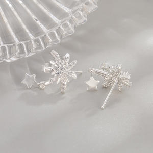 Aretes de Acero Inoxidable, Aretes Finos, Joyas de Plata 925 Originales, Aretes de Mujer, Aretes Colgantes de Moda - Product Image 1